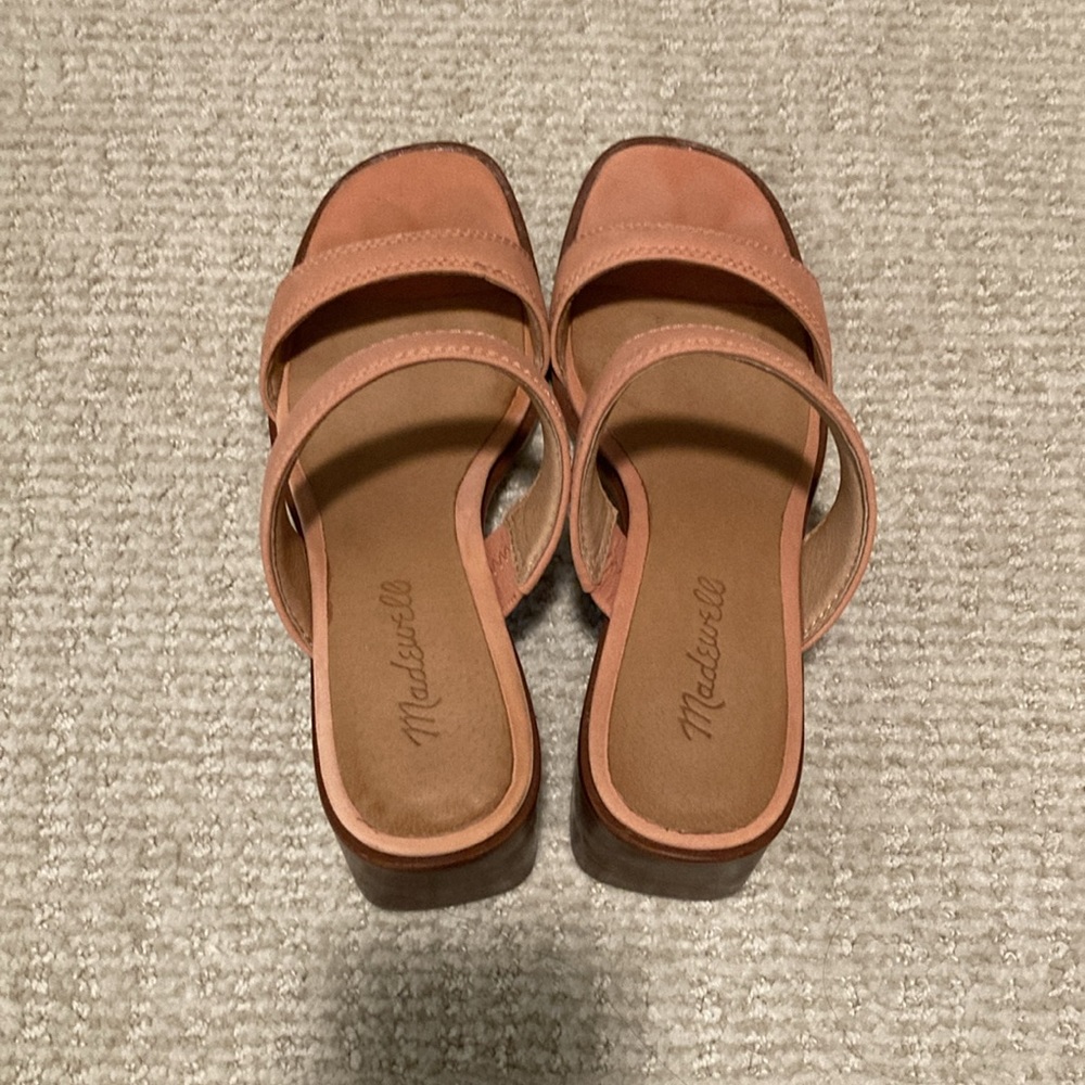 Madewell Saige Double Strap Sandal in Pink Leather - Picture 3 of 7